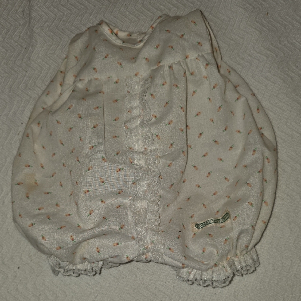 Floral Doll Outfit with Lace Trim